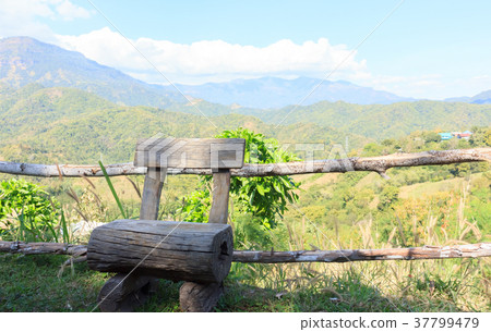 Wooden chairs for relaxing in the garden Wooden chairs for relaxing in the garden 37799479