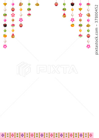 Hinamatsuri Frame Hanging Ornament Vertical 37800452