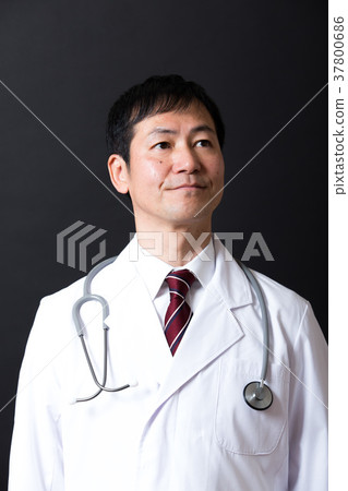 Middle Male in White Coat Middle Male in White Coat 37800686