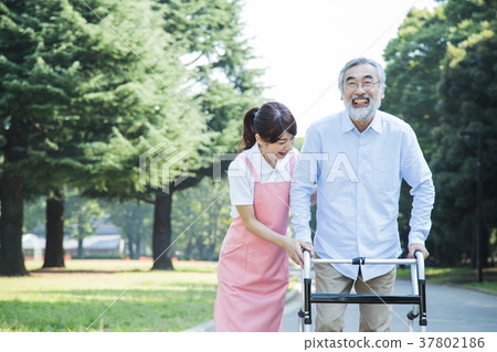 Nursing care senior female male helper caregiver Nursing care senior female male helper caregiver 37802186