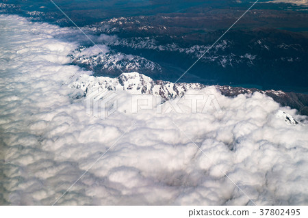 Aerial view of Mt Cook, New Zealand 37802495