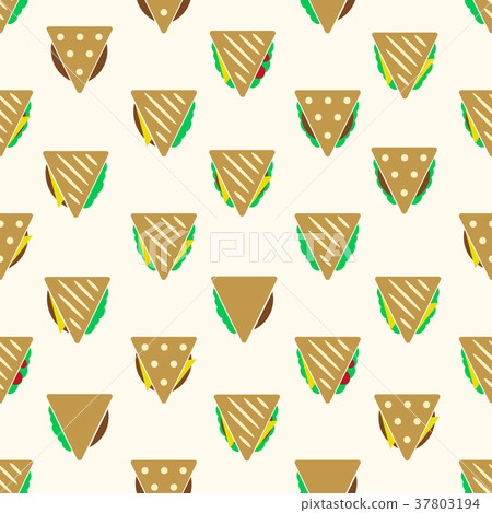 tortilla or sandwich tacos food seamless pattern 37803194