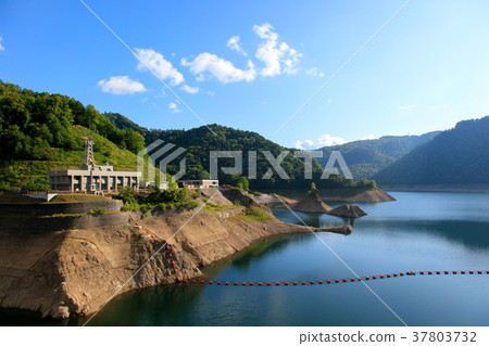 Toyohira Gorge Dam in summer 37803732