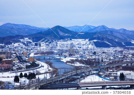 City view towards Kitakami River from Marios 37804038