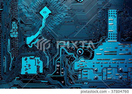 blue motherboard blue motherboard 37804760