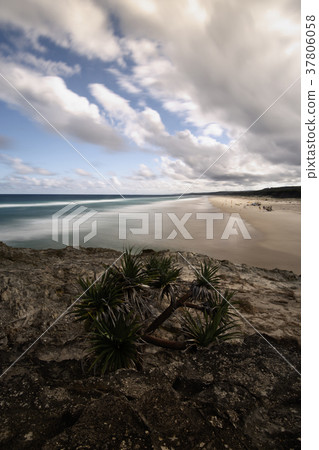 Main beach on Stradbroke Island, Queensland. Main beach on Stradbroke Island, Queensland. 37806058