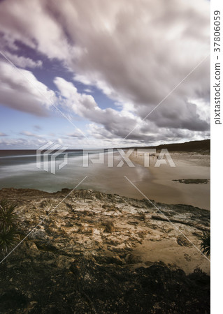 Main beach on Stradbroke Island, Queensland. Main beach on Stradbroke Island, Queensland. 37806059