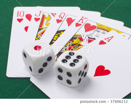 Cards and dice 37806212