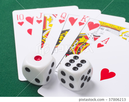 Cards and dice 37806213