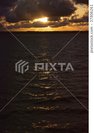 Moreton bay waters in the late afternoon. 37806261