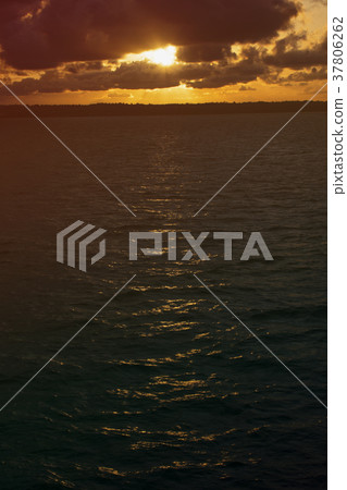 Moreton bay waters in the late afternoon. 37806262