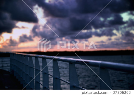 Moreton bay waters in the late afternoon. 37806263