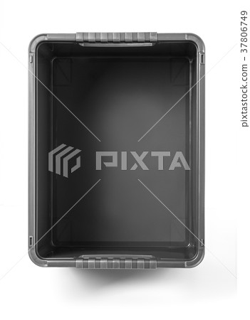 Empty black plastic crate 37806749