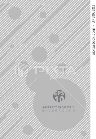 template gray color line with circle vector 37806803