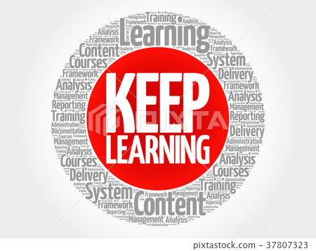 Keep Learning circle word cloud Keep Learning circle word cloud 37807323