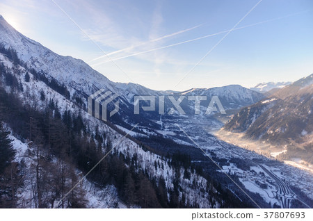 Mont Blanc on a Sunny Winter Afernoon 37807693