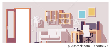 Vector home office interior Vector home office interior 37808673