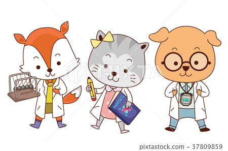 Animals Physics Momentum Students Illustration 37809859