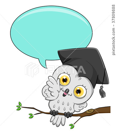 Snowy Owl Graduate Speech Balloon Snowy Owl Graduate Speech Balloon 37809888