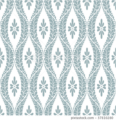 Floral pattern. Wallpaper baroque, damask.  37810280