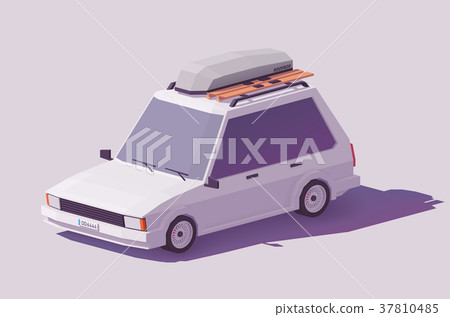 Vector low poly estate car 37810485