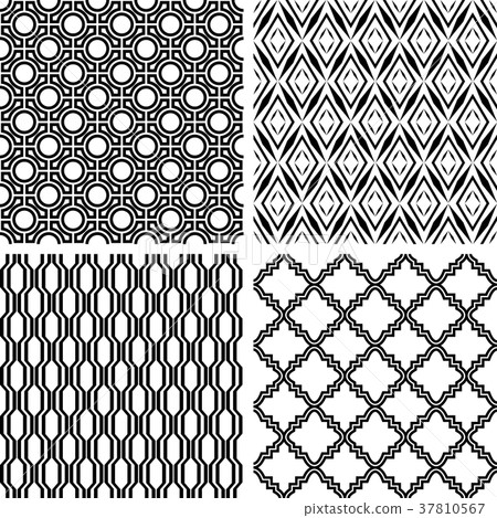 Set of 4 stylish simple pattern. - Stock Illustration [37810567] - PIXTA