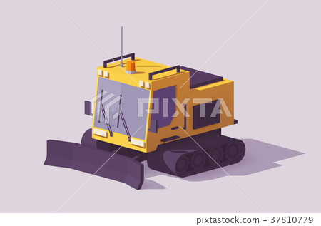 Vector low poly snowcat 37810779