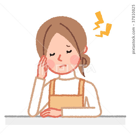 A woman with a headache A woman with a headache 37810825