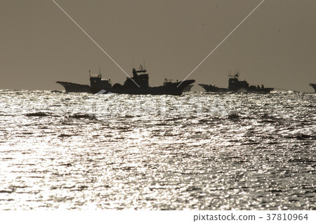 Fishing boat and sea Fishing boat and sea 37810964