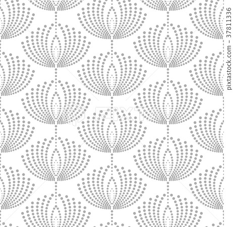 Floral pattern with points. Wallpaper seamless 37811336