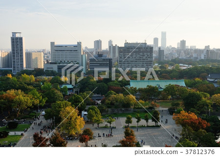 A view seen from the Osaka castle tower 37812376