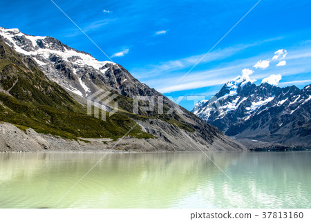 Hooker Lake at Mount Cook National Park Hooker Lake at Mount Cook National Park 37813160