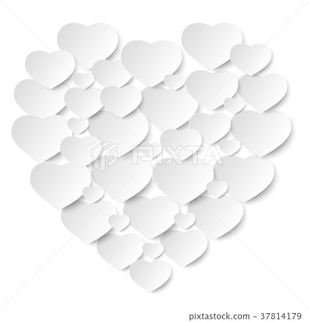 Heart from paper Valentines day card Heart from paper Valentines day card 37814179