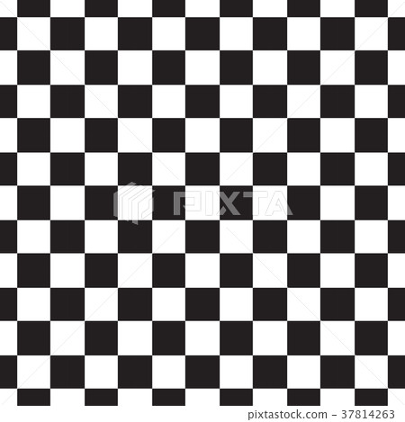 Checkerboard seamless pattern. Black and white 37814263