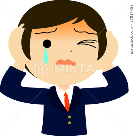 Uneasy boy student Uneasy boy student 37814482