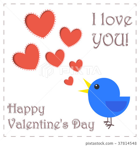 Valentines day hand drawn doodle card Valentines day hand drawn doodle card 37814548