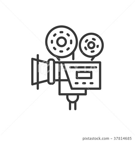 Camera - line design single isolated icon - Stock Illustration ...