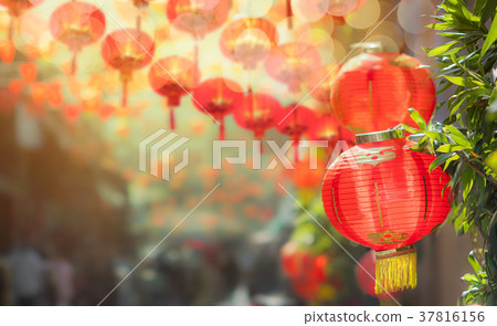 Chinese new year lanterns in chinatown Chinese new year lanterns in chinatown 37816156