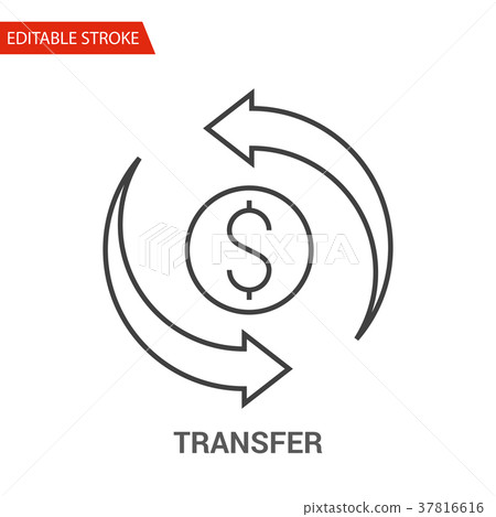 Transfer Icon. Thin Line Vector Illustration Transfer Icon. Thin Line Vector Illustration 37816616