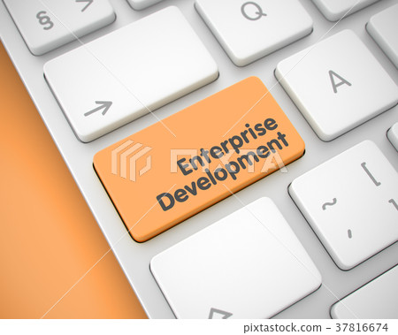 Enterprise Development - Text on Orange Keyboard Enterprise Development - Text on Orange Keyboard 37816674