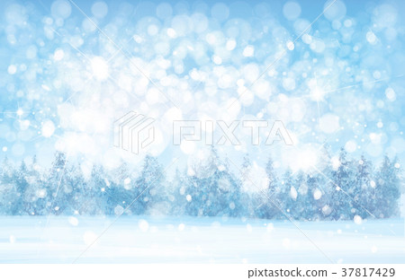 Vector winter snowy forest background. Vector winter snowy forest background. 37817429