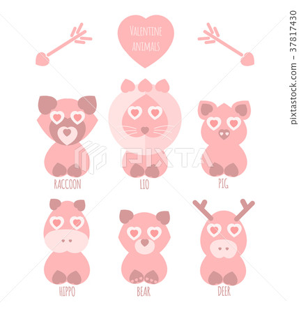 Valentine's Day Animals with heart eyes Valentine's Day Animals with heart eyes 37817430