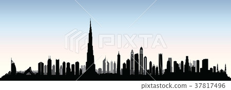 City Dubai skyline. UAE cityscape Urban background City Dubai skyline. UAE cityscape Urban background 37817496