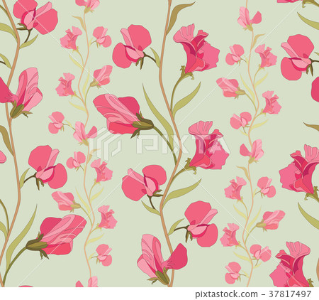 Floral seamless pattern. Flower garden background Floral seamless pattern. Flower garden background 37817497