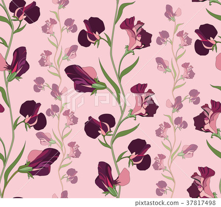 Floral seamless pattern. Flower garden background 37817498