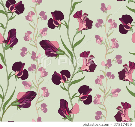 Floral seamless pattern. Flower garden background Floral seamless pattern. Flower garden background 37817499