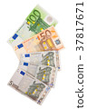 Different Euro banknotes from 5 to 100 Euro 37817671