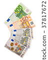 European currency coins and bills 37817672