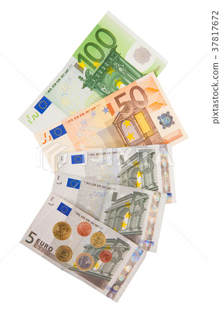 European currency coins and bills 37817672