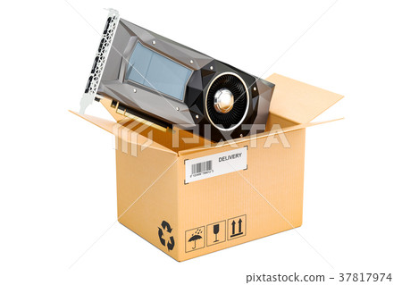 Computer video card GPU inside parcel Computer video card GPU inside parcel 37817974